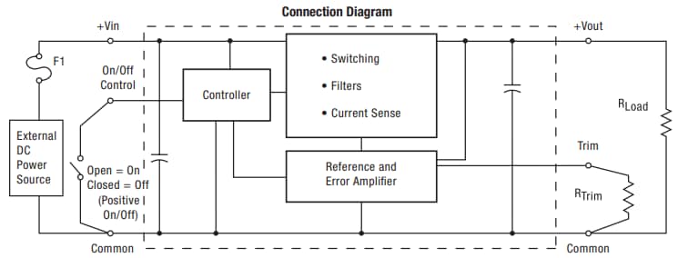 Application Circuit Diagram - Murata Power Solutions Okami™ OKI DC/DC Converters